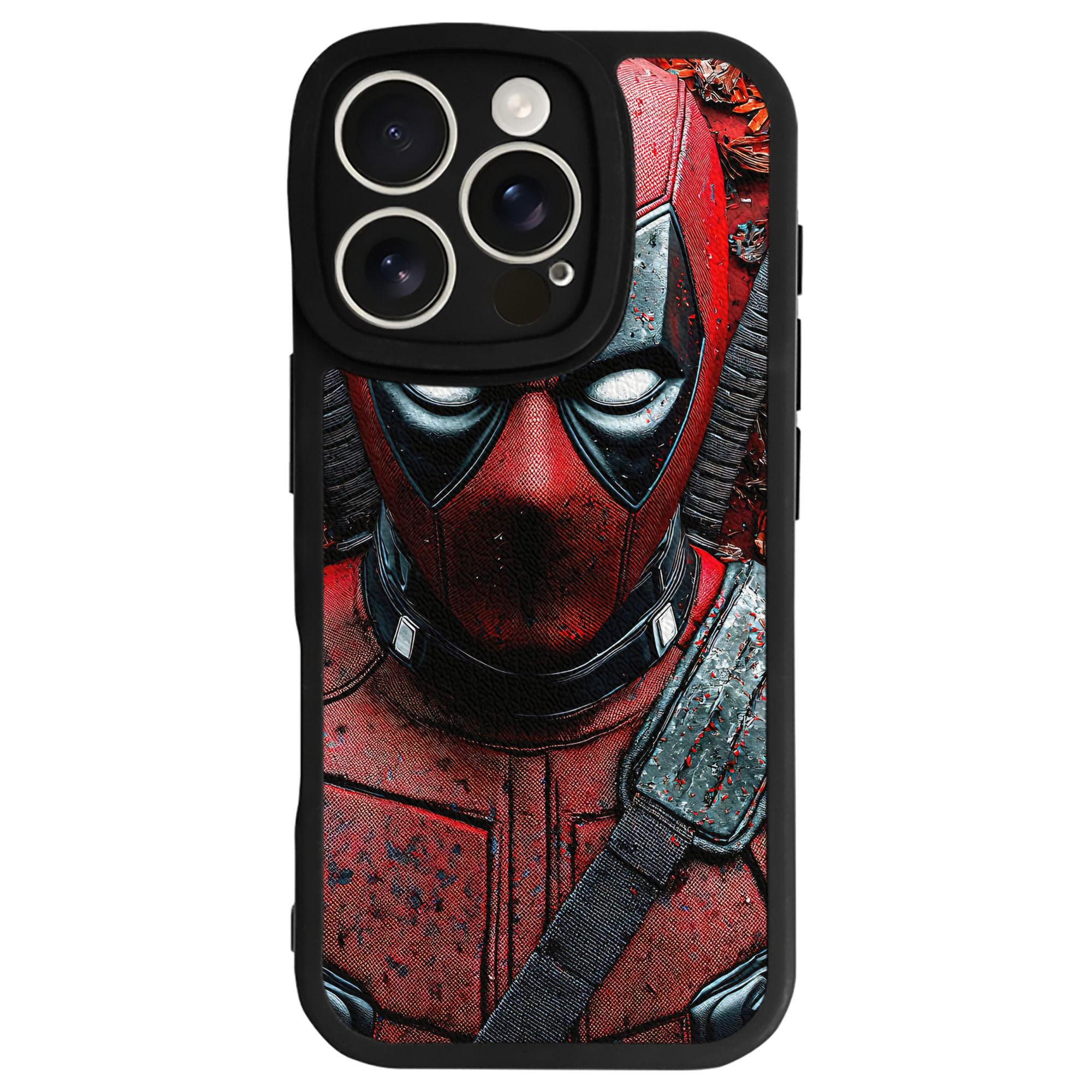 （画像用） Deadpool デッドプール 【iPhone 16シリーズ対応】シリコンスマホケース（レザー調） 材質：シリコン